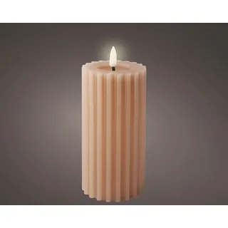Kerze LED RIFFLE rosa (DH 7.50x17.30 cm) - rosa - DH 7.50x17.30 cm