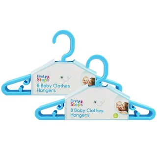 First Steps Baby-Kleiderbügel, klein, in Rosa, Weiß oder Blau – 8, 16, 24 oder 36 Stück
