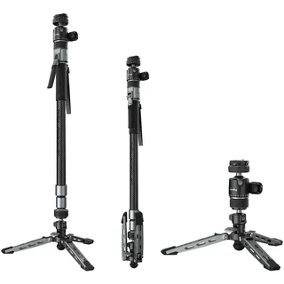 SMALLRIG x Potato Jet TRIBEX PRO 67" Carbonfaser-Einbeinstativ für Kameras | X-Clutch Ein-Knopf-Hydraulikauslösung, 7-stufige Dämpfung, Kugelkopf, 12,0 kg Nutzlast, Schnellverschluss für Arca - 6285