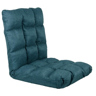 UNUS HOME Sessel Bodenstuhl (1-St., 105x45x10 cm (LxBxH) im flachem Zustand), Bodenkissen mit Lehne, Sitzkissen, Rückenlehne, Meditationsstuhl blau