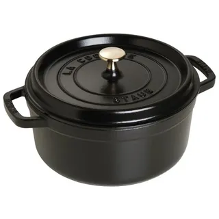 Staub Cocotte 26 cm rund schwarz
