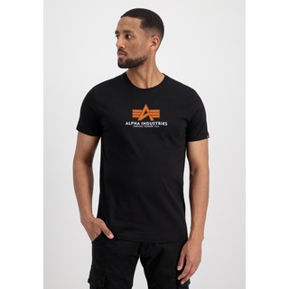 T-Shirt ALPHA INDUSTRIES "Alpha Industries Men - T-Shirts Basic T Rubber" Gr. XL, schwarz (black) Herren Shirts T-Shirts