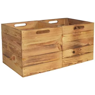 CHICCIE Kallax Aufbewahrungsbox 33 x 38 x 33 cm 2-tlg. braun