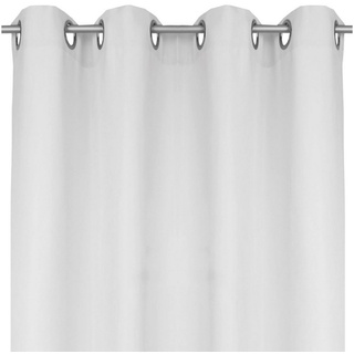 BestLivings Dekoschal Ellen Ösen 140x145 cm hellgrau - silbergrau