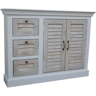 LC Home Hampton Sideboard aus Mangoholz mit Lamellenfront