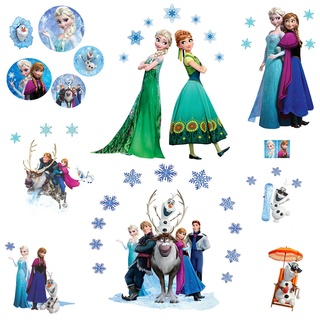 Eiskönigin Wandtattoo Frozen Wandaufkleber Prinzessin Elsa Anna Olaf Wandsticker für Kinderzimmer