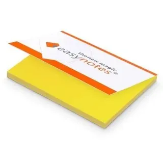 Elektrostatisch selbstklebendes Notizpapier | Gelb, 100x70mm, 100 Blatt Notizbuch | Haftet an allen Oberflächen ohne Magnete, Pins oder Klebstoff | Große Static Sticky Notes