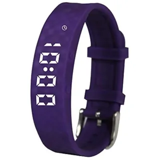 Purple Pivotell Vibratime Vibrations-Pillen-Erinnerungs-Uhr – mit bis zu 12 täglichen Alarmen – wiederaufladbar (USB-Ladegerät im Lieferumfang enthalten), violett, Modern
