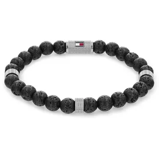 Tommy Hilfiger Armband Schmuck Edelstahl Armschmuck, mit Lavastein oder Sodalith blau|rot|schwarz