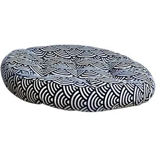 BESPORTBLE Japanisches Handgemachtes Futon-Tatami-Kissen Welle 40x40cm Schreibtischstuhlkissen Runde Sitzpolster Rundes Bodenkissen Schaukelkissen Baumwolle Büro Dekorative Matte Niedlich