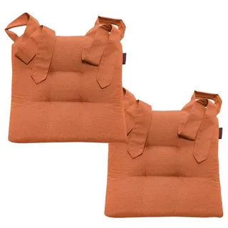 Magma Heimtexx Stuhlkissen, Orange, Textil, Uni, Füllung: Polyurethan (Pur), 42x7x46 cm, Wohntextilien, Kissen, Sitzkissen
