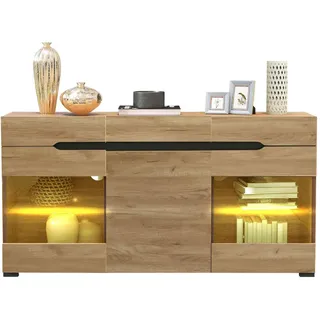 Okwish Sideboard 140 x 80 x 35 cm Braun