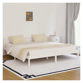 vidaXL Massivholzbett  200 x 200 cm weiß