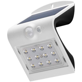 Goobay 45802 LED Solarleuchte Außenstrahler mit Bewegungsmelder Aussen / 1,5W Solar Lampe Outdoor / IP65 Gartenstrahler / Außenlampe mit Bewegungsmelder PIR Sensor / Weiß