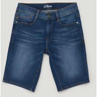 s.Oliver Jeansshorts Jeans-Bermuda Seattle / Regular Fit / Mid Rise / Slim Leg Waschung, Kontrastnähte blau 146/BIG