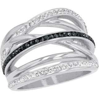 s.Oliver Ring für Damen, Edelstahl, Kristall von Swarovski, Größe: 60
