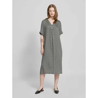 Midikleid mit V-Ausschnitt, Black, S