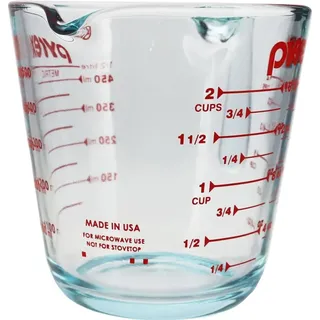 FEGYUJ Prepware Messbecher aus Glas, 2 Tassen