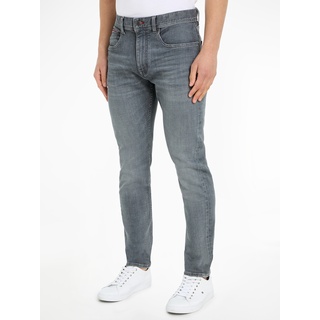 5-Pocket-Jeans TOMMY HILFIGER "TAPERED HOUSTON TH FLEX TUMON" Gr. 34, Länge 34, grau (meyer grey) Herren Jeans 5-Pocket-Jeans