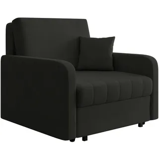 Mirjan24 Schlafsessel Viva Silk I Polyester 102 x 85 x 98 cm Schwarz mit Kissen