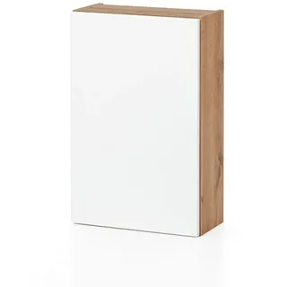 Held-Möbel Oberschrank Malmö Dekor Braun, Weiß Eiche /