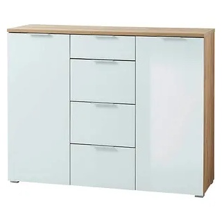 GERMANIA Sideboard TELDE, 3982-242 weiß, navarra-eiche 4 Fachböden 134,0 x 40,0 x 105,0 cm