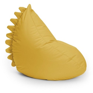 Lumaland Sitzsack Kinder Monster 80x80x70 cm (1 x Kindersitzsack), weiches Sitzpolster, pflegeleichtes Material, leicht gelb