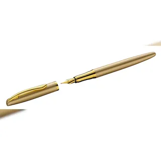 Pelikan Jazz Noble Elegance P36 Gold, Gelb, Kartuschenfüllsystem, Blau, Metall, Edelstahl, Medium