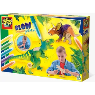 SES Creative Puste-Airbrush-Stift Dinosaurier Bastelset