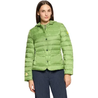 Cartoon Steppjacke mit abnehmbarer Kapuze in Forest Green | Gr.: 34