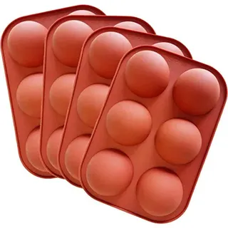 Halbkugel-Silikonform, groß, 6 Mulden, Schokoladen-Kugelform, Backform für Kuchen, Gelee, Kuppel
