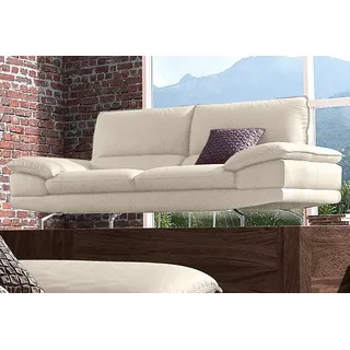 Calia Italia 2,5-Sitzer CALIA ITALIA "Dave, Sitzkomfort der Extraklasse, extra bequeme Armlehnen", grau (fango), B:201cm H:87cm T:97cm, NaturLeder Sorrento;Leder Bull, Sofas, hochwertige Metallfüße, edle Lederbezüge