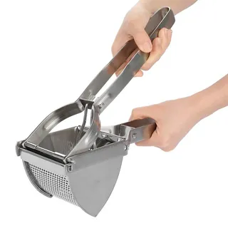 Kartoffelpresse Kartoffelquetsche Erdäpfelpresse Edelstahl Spätzlepresse Gemüse kartoffelstampfer für Kartoffelpüree, Obstsäfte, Gemüsebrei, Püree