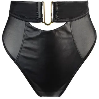 Axami Panty Wetlook-String in schwarz High-Waist Panty (einzel, 1-St) schwarz S
