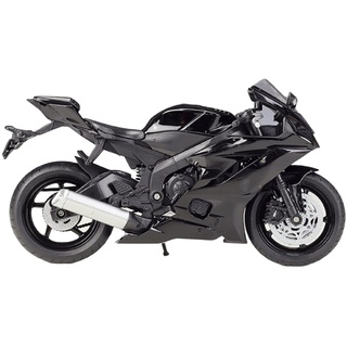 Motorradmodell Für Ya-ma-ha YZF-R6 1:12 2020 Motorrad Die-Cast Modell Spielzeug (Farbe : Schwarz)