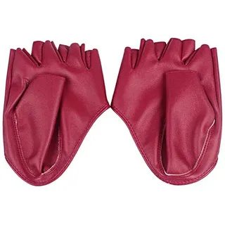 Brüssel s08 Frauen Mode Kunstleder Halbfinger Handschuhe Motorrad Handschuhe Fingerlose Handschuhe Cosplay Kostüm Tanz Show Performance Handschuhe Touchscreen SMS Handschuhe