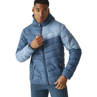 Regatta Herren Regatta Men's Hooded Hillpack II Jacket Regatta Herren HillPack II Packaway Wattierte Jacke mit Kapuze, Moonlight Denim/Coronet Blue, - L