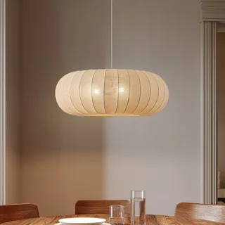 Pendelleuchte Lindby, Helin, dimmbar, Beige, für Wohnzimmer, Stoff / Textil, Skandinavisch - 26
