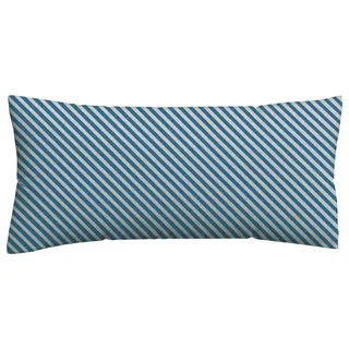 schlafgut Kissenbezug Woven Satin 40 x 80 cm Blau/Grau