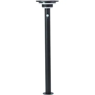 Brilliant Außenstandleuchte Edelstahl 85 cm 3 W inkl. Bewegungsmelder schwarz