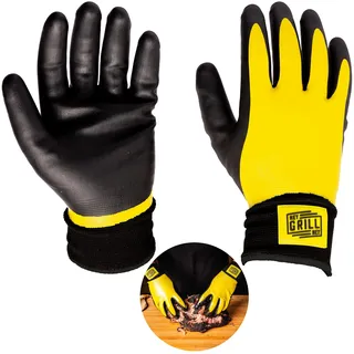 Hey Grill Hey Pitmaster Handschuhe | Grillhandschuhe | Hitzeschutz bis 260 °C | hohe Temperaturbeständigkeit | feuerfester Handschuh zum Grillen Räuchern | waschbare Handschuhe | wasserdicht | Größe