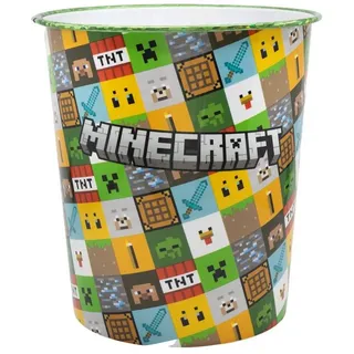 Minecraft Papierkorb Formula Racer Kinder Mülleimer für Kinderzimmer und Spielzimmer