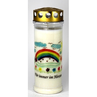 Kerzen Junglas - Grabkerze für Sternenkind, 7 Tage Brenndauer (3951) Grablicht mit Spruch und Motiv, Wetterfester Grabschmuck