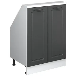 Vicco Dachschrägenschrank Rion, Anthrazit Weiß, Holzwerkstoff, 1 Fächer, Rechteckig, 60x83.8x46 cm, Wohnzimmer, Kommoden + Sideboards, Kommoden