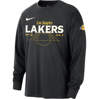 Los Angeles Lakers langärmeliges Nike NBA-Max90-T-Shirt für Herren - Schwarz, XL