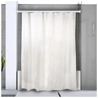 Spirella Teleskop Duschstange Duschvorhangstange, Teleskopstange Magic Verstellbereich 75-125 cm, Ø21mm, Edelstahl - zum kleben oder Bohren