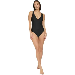 Tommy Hilfiger Damen-Badeanzug mit V-Ausschnitt, Ebenholz, 38 - 38