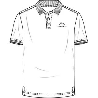 Kappa Poloshirt Poloshirt weiß M (48/50)