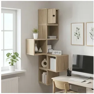 vidaXL Eckregal 48 x 48 x 120 cm Braun