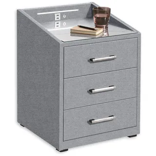 Stella Trading Nachtschrank Moon 47 x 46 x 61 cm Grau